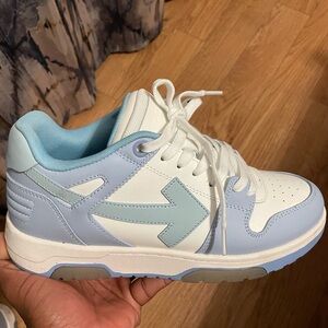 White & blue Out Of Office sneakers for 450$ Size 9